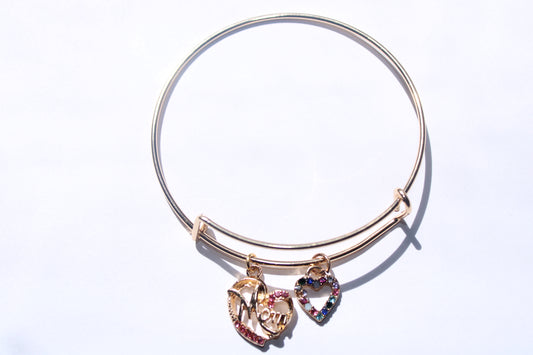 Pink Mom Heart Bracelet