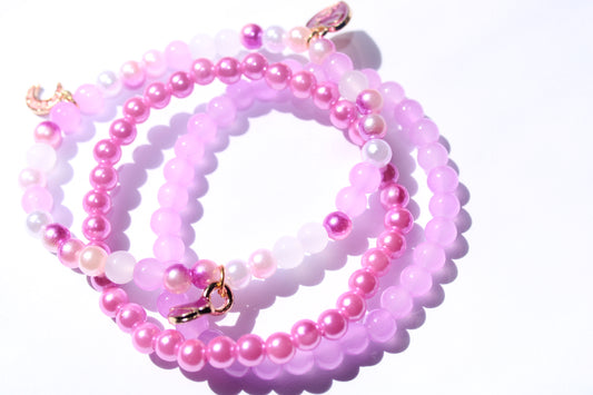 Pink Galaxy Big Kid Bracelet Set