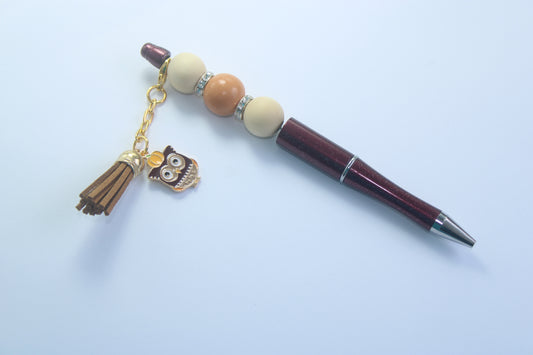 Owl Charmed Beaded Pen