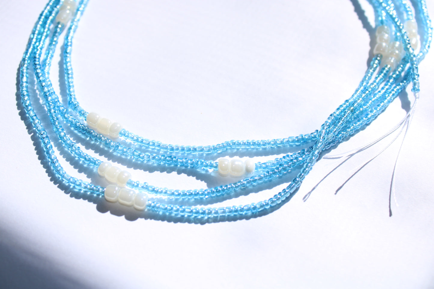 Pearly Blue Waist Bead