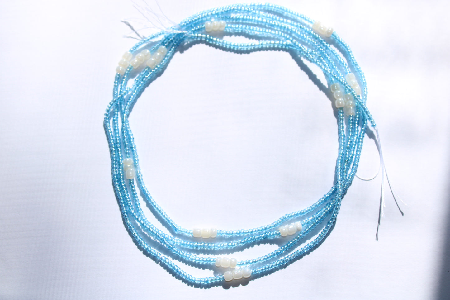 Pearly Blue Waist Bead