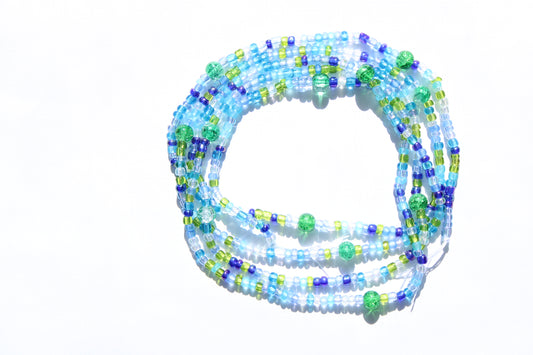 Shades of Teal Waist Bead