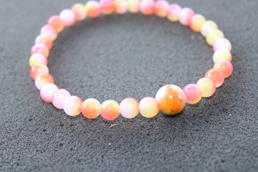 Twist Of Orange Stretch Anklet