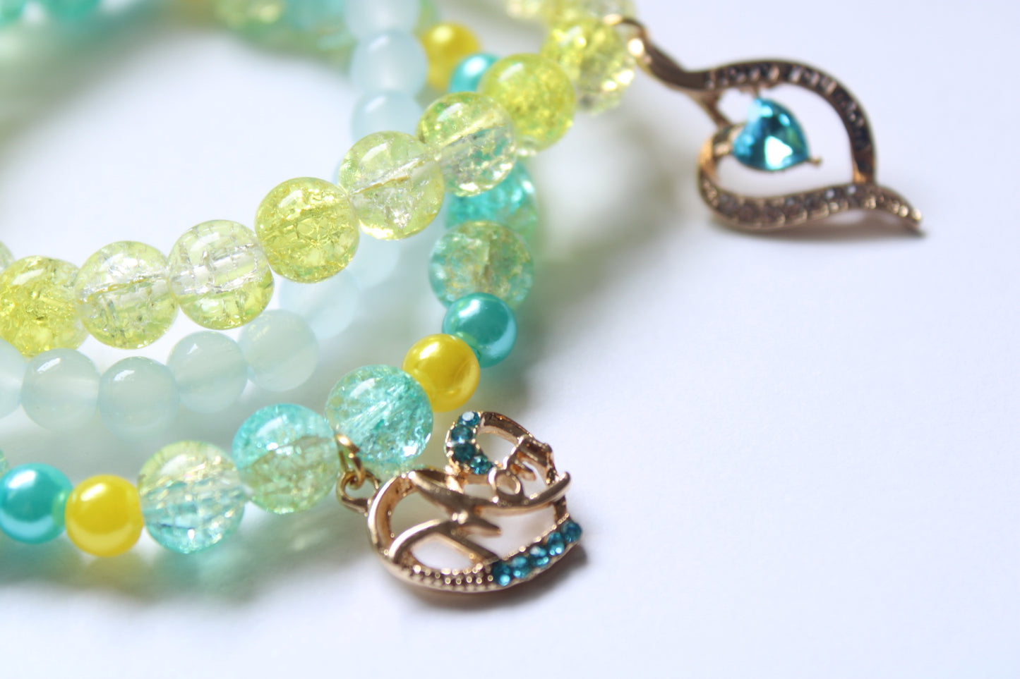 Lemon Drop I Love You Mom Bracelet Set