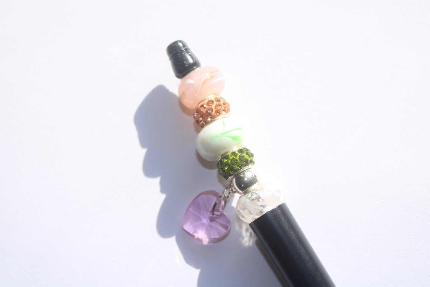 Modern Heart Beaded Pen